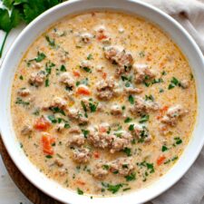 Creamy Parmesan Italian Sausage Soup Recipe