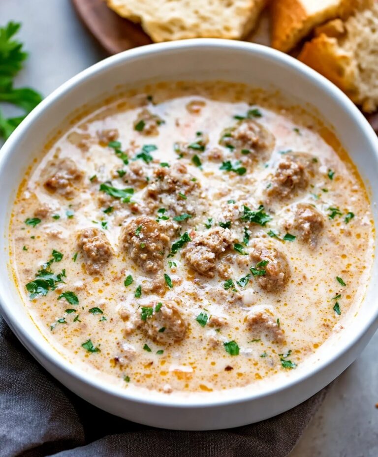 Creamy Parmesan Italian Sausage Soup Recipe