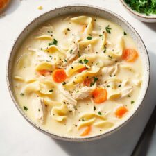 Easy Creamy Chicken Noodle Soup Recipe