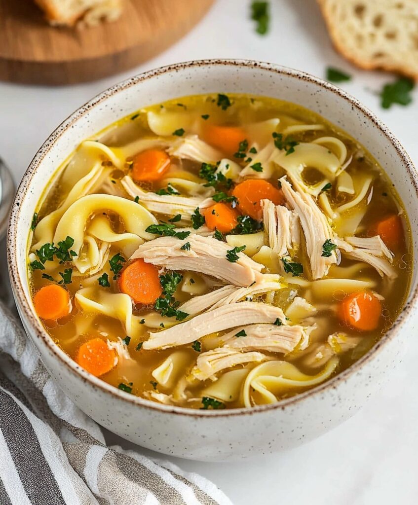 Easy Rotisserie Chicken Noodle Soup Recipe