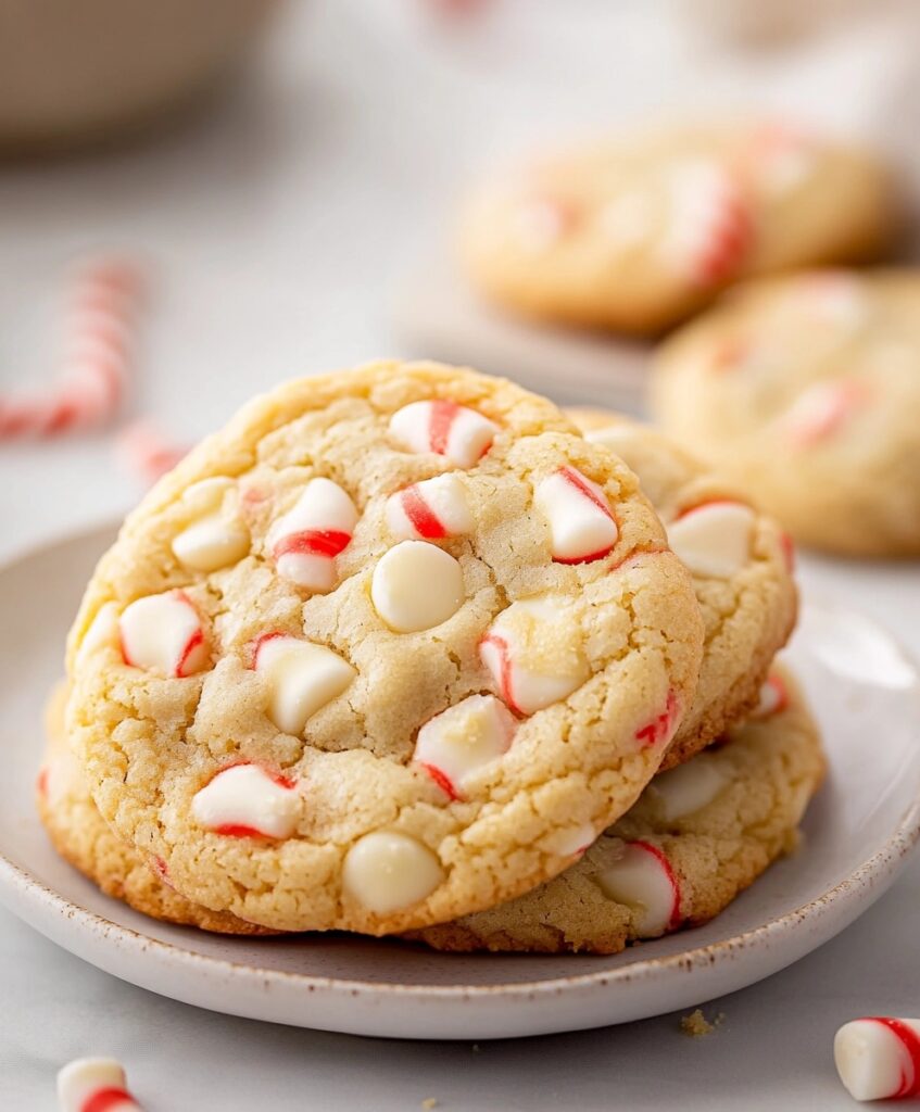 White Chocolate Candy Cane Cookies Recipe