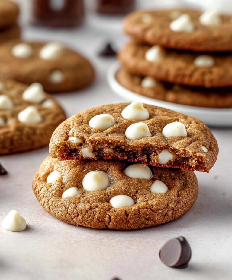 Bakery Style Gingerbread White Chocolate Chip Cookies Recipe