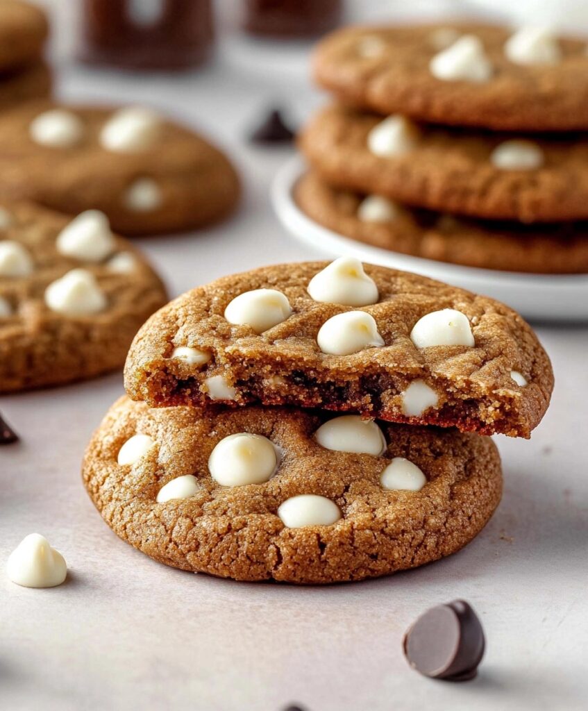 Bakery Style Gingerbread White Chocolate Chip Cookies Recipe