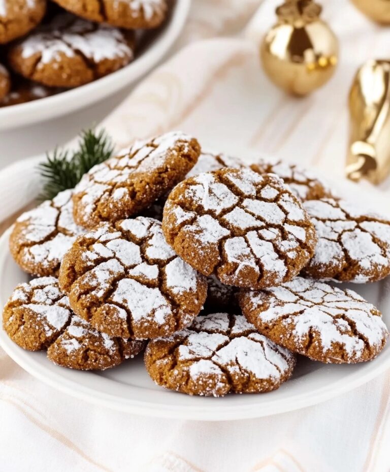 Easy Gingerbread Crinkle Cookies Recipe