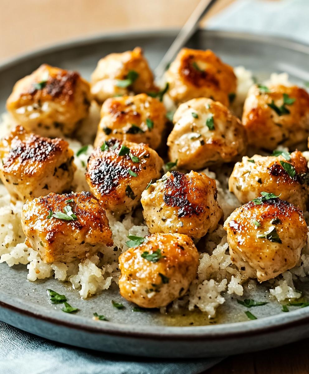 15-minute Garlic Butter Chicken Bites Recipe