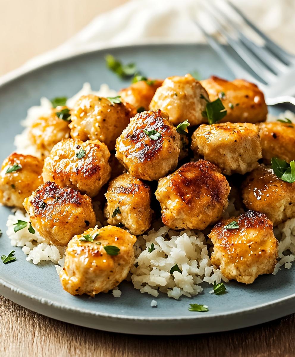 15-minute Garlic Butter Chicken Bites Recipe