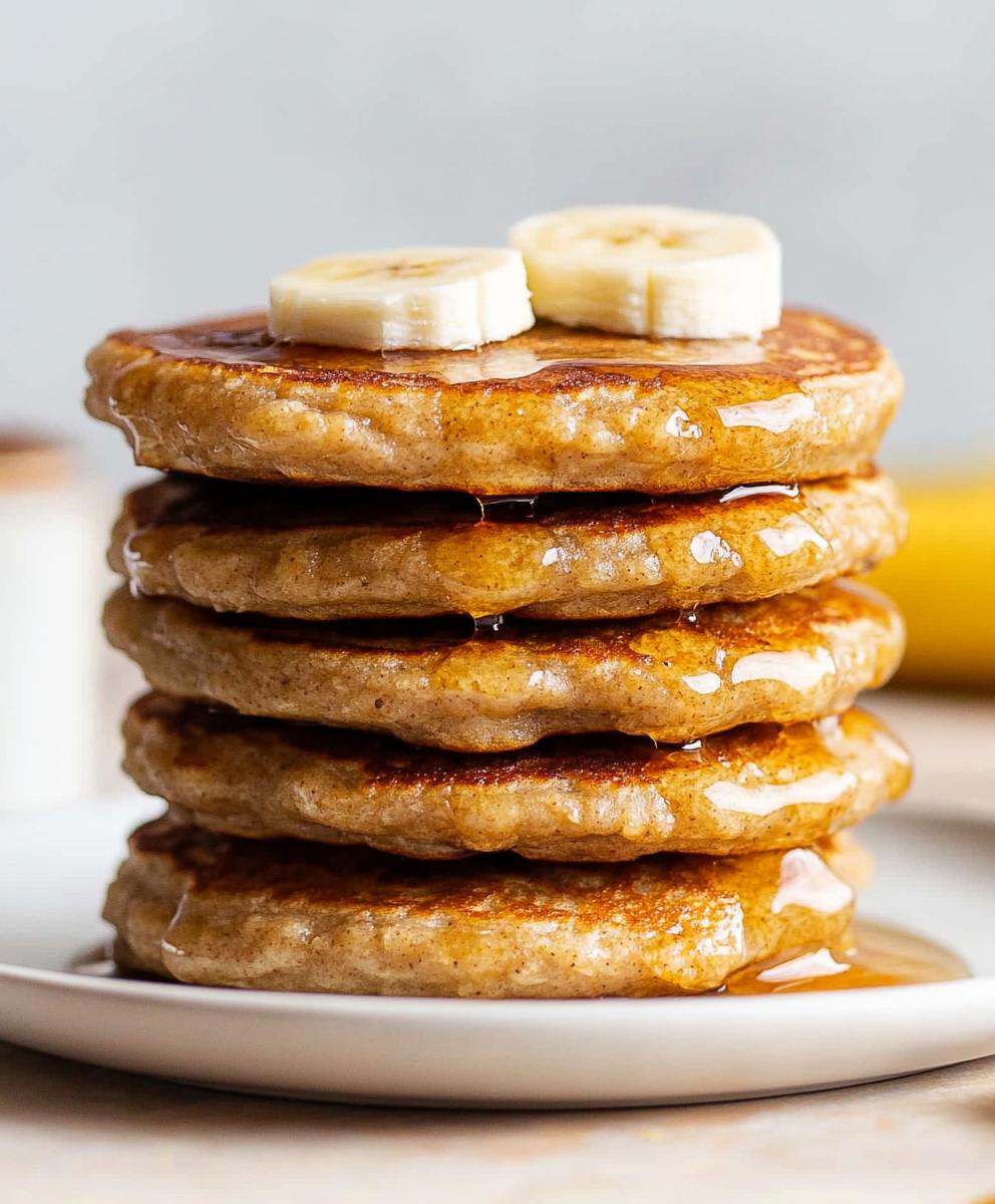 3 Ingredient Banana Oatmeal Pancakes Recipe