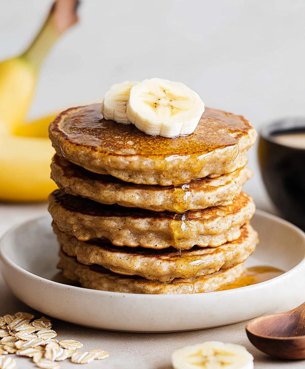 3 Ingredient Banana Oatmeal Pancakes Recipe