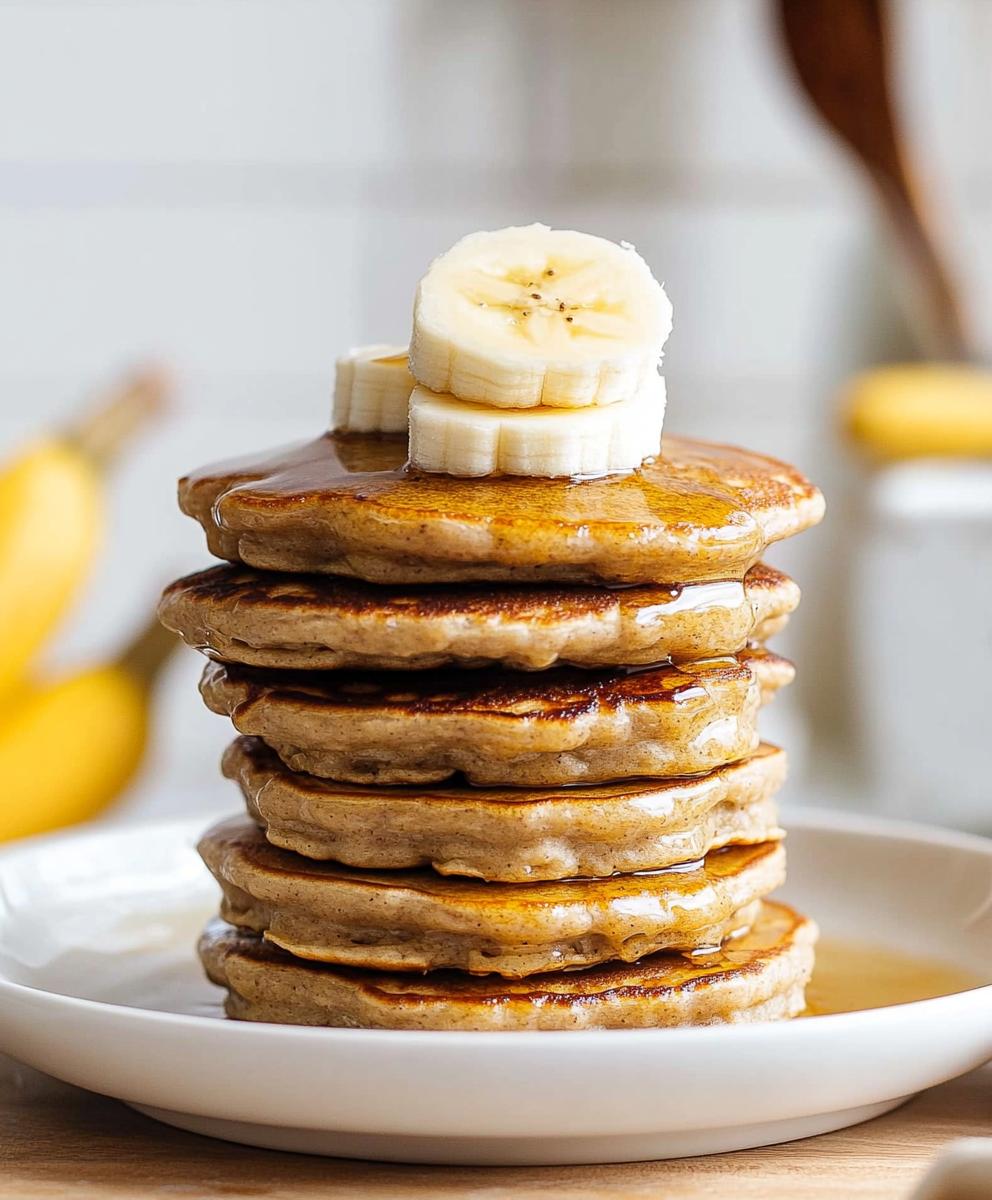 3 Ingredient Banana Oatmeal Pancakes Recipe