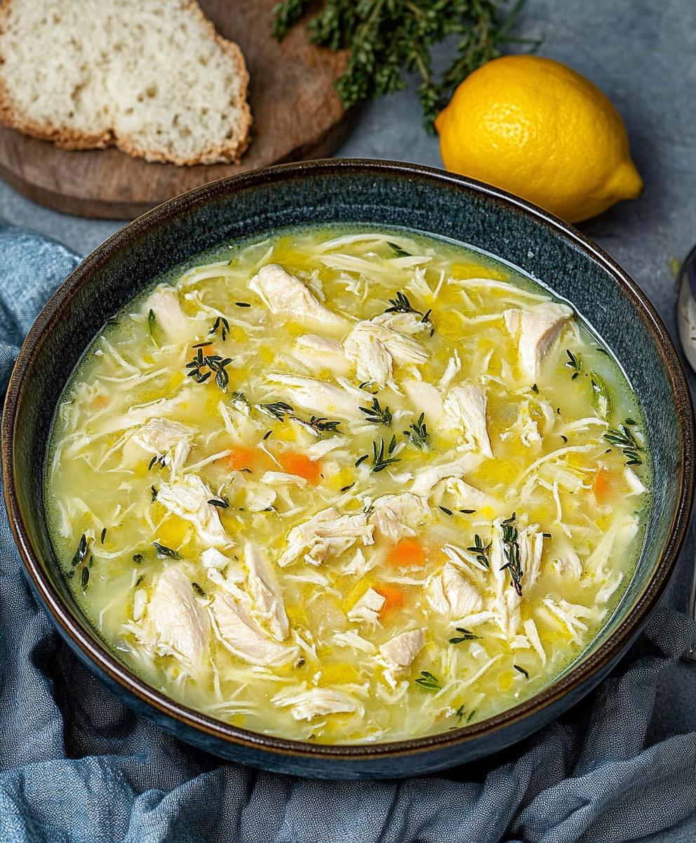 Avgolemono Greek Lemon Chicken Soup Recipe