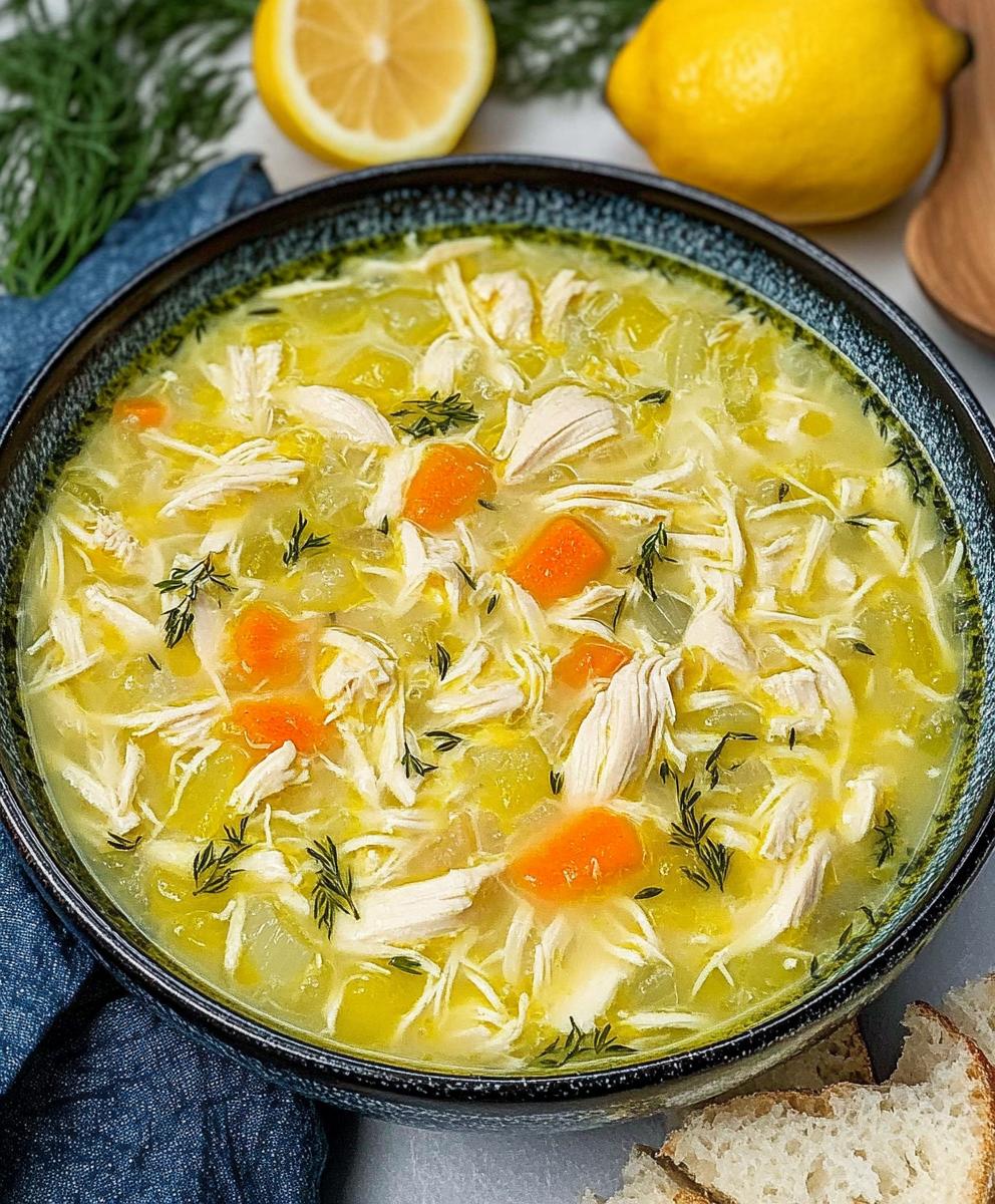 Avgolemono Greek Lemon Chicken Soup Recipe
