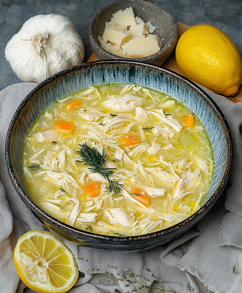 Avgolemono Greek Lemon Chicken Soup Recipe
