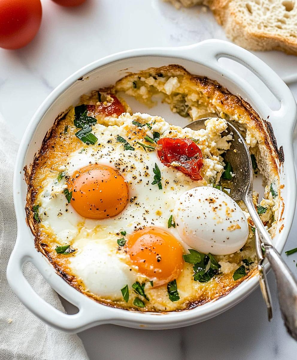Baked Feta Eggs Recipe