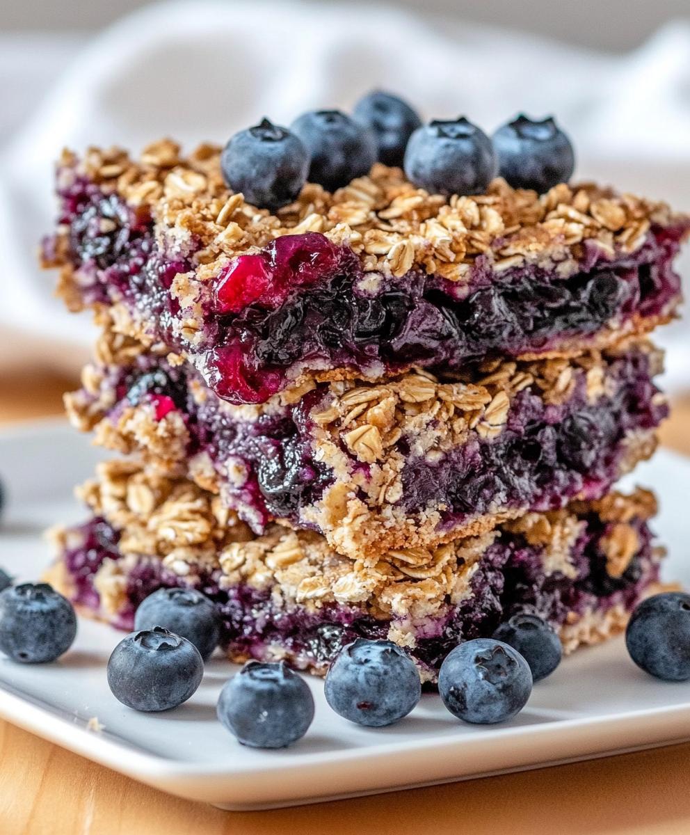 Blueberry Oatmeal Bars Recipe