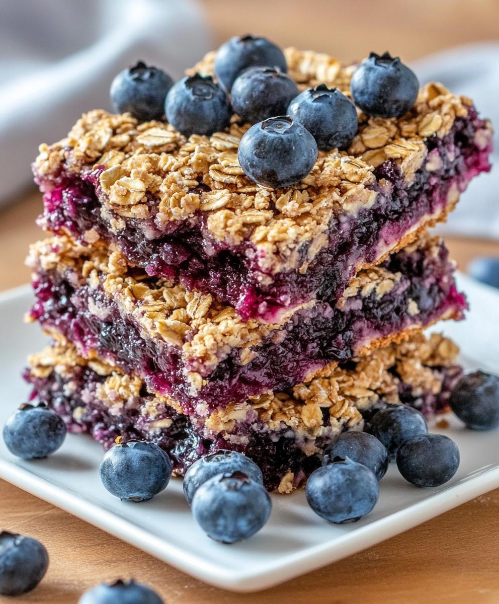 Blueberry Oatmeal Bars Recipe