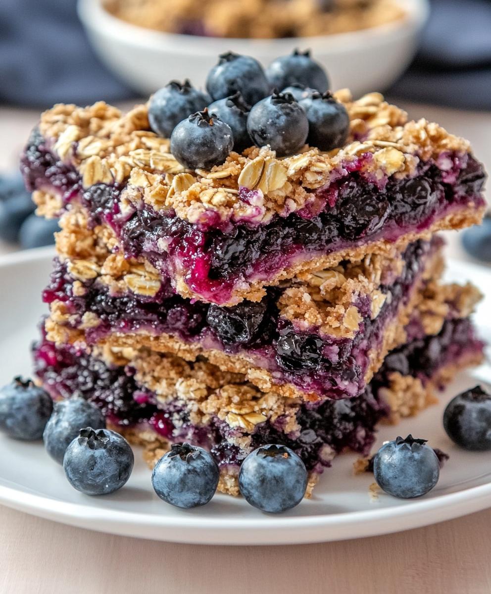 Blueberry Oatmeal Bars Recipe