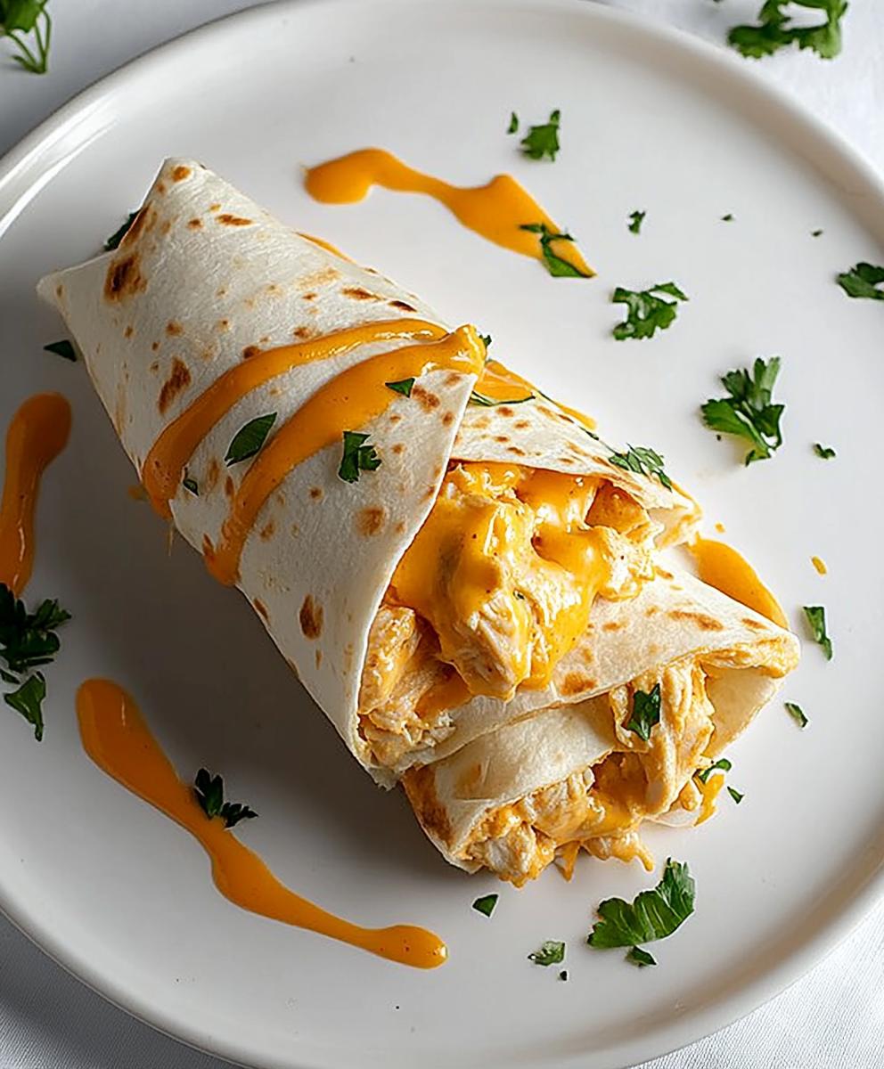 Cheesy Chicken Wraps Recipe