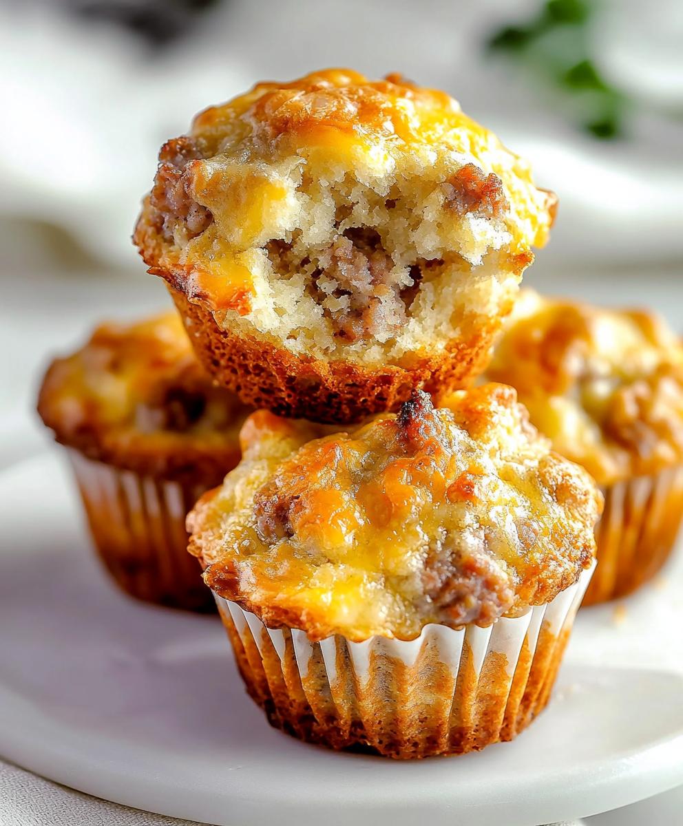 Cheesy Sausage Muffins (no Bisquick) Recipe