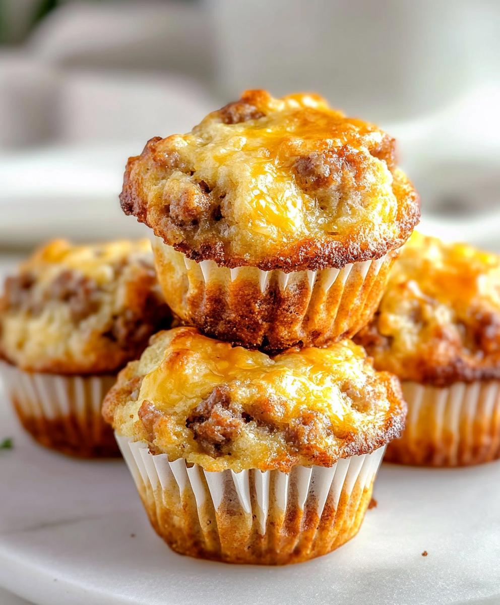 Cheesy Sausage Muffins (no Bisquick) Recipe