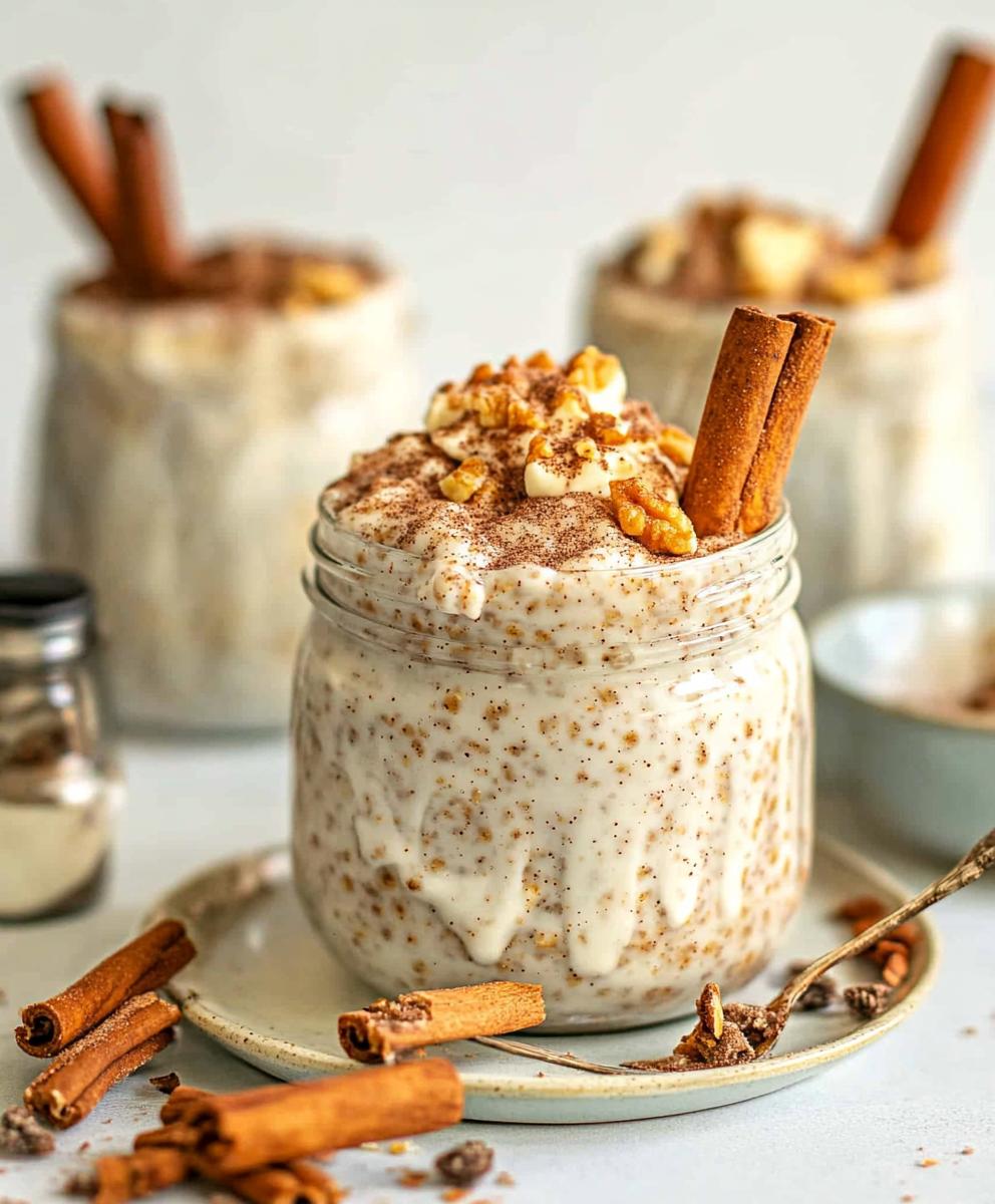 Cinnamon Roll Overnight Oats Recipe