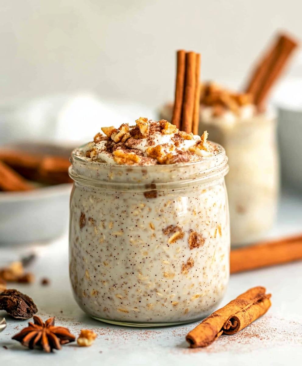 Cinnamon Roll Overnight Oats Recipe