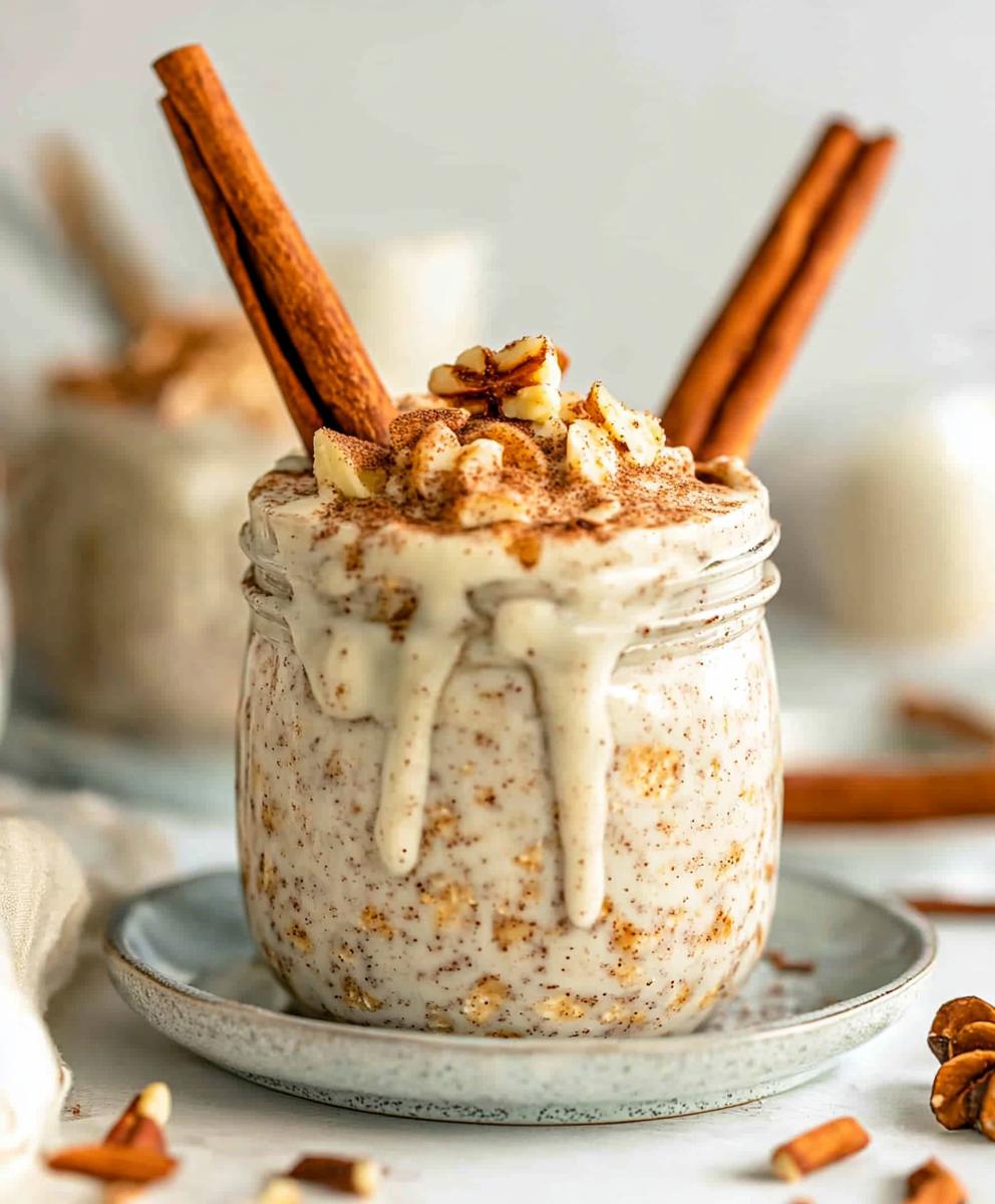 Cinnamon Roll Overnight Oats Recipe