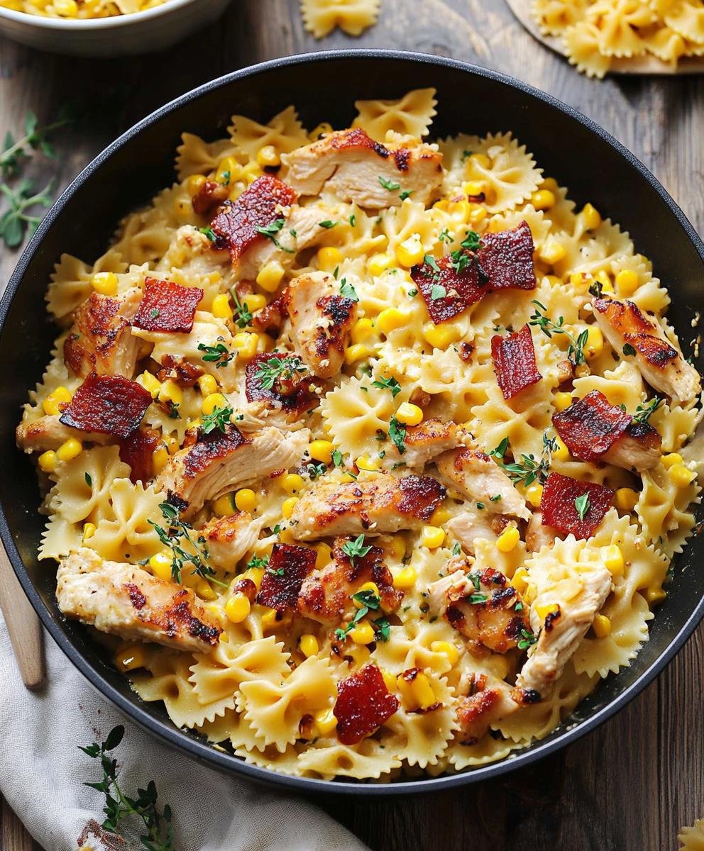 Creamy Chicken And Corn Pasta Recipe
