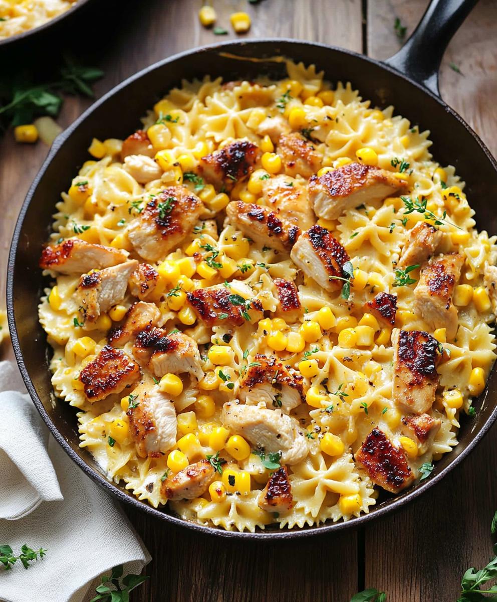 Creamy Chicken And Corn Pasta Recipe