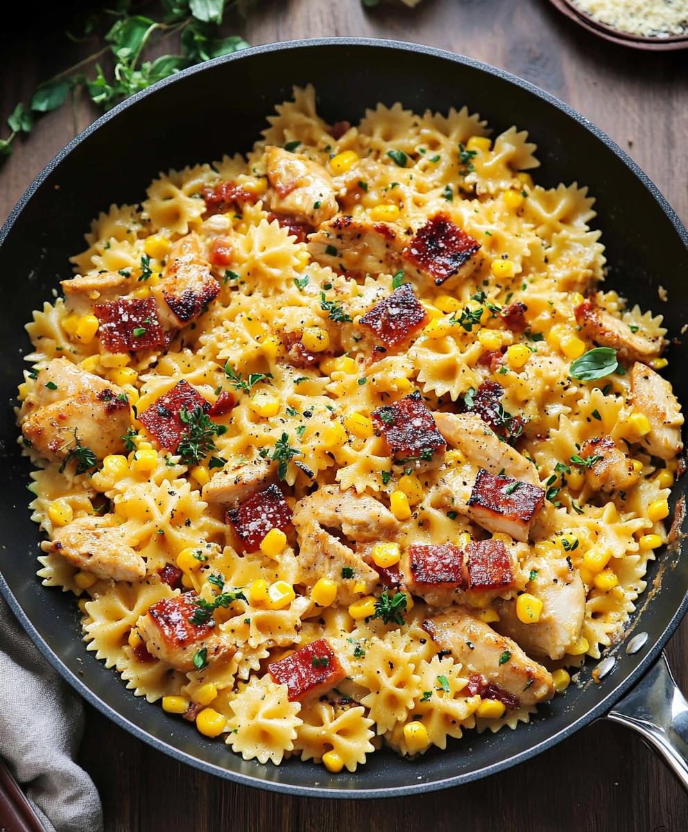 Creamy Chicken And Corn Pasta Recipe