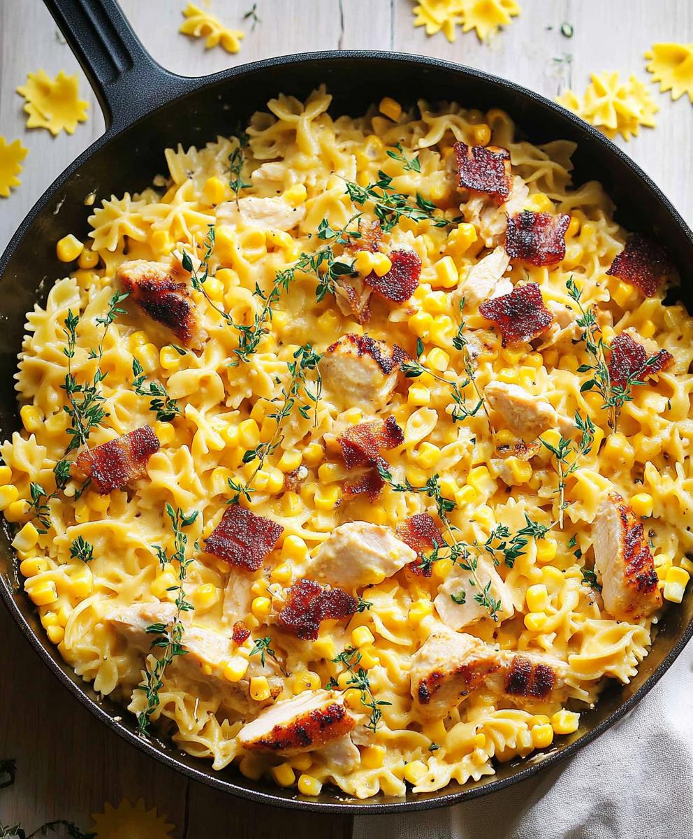 Creamy Chicken And Corn Pasta Recipe