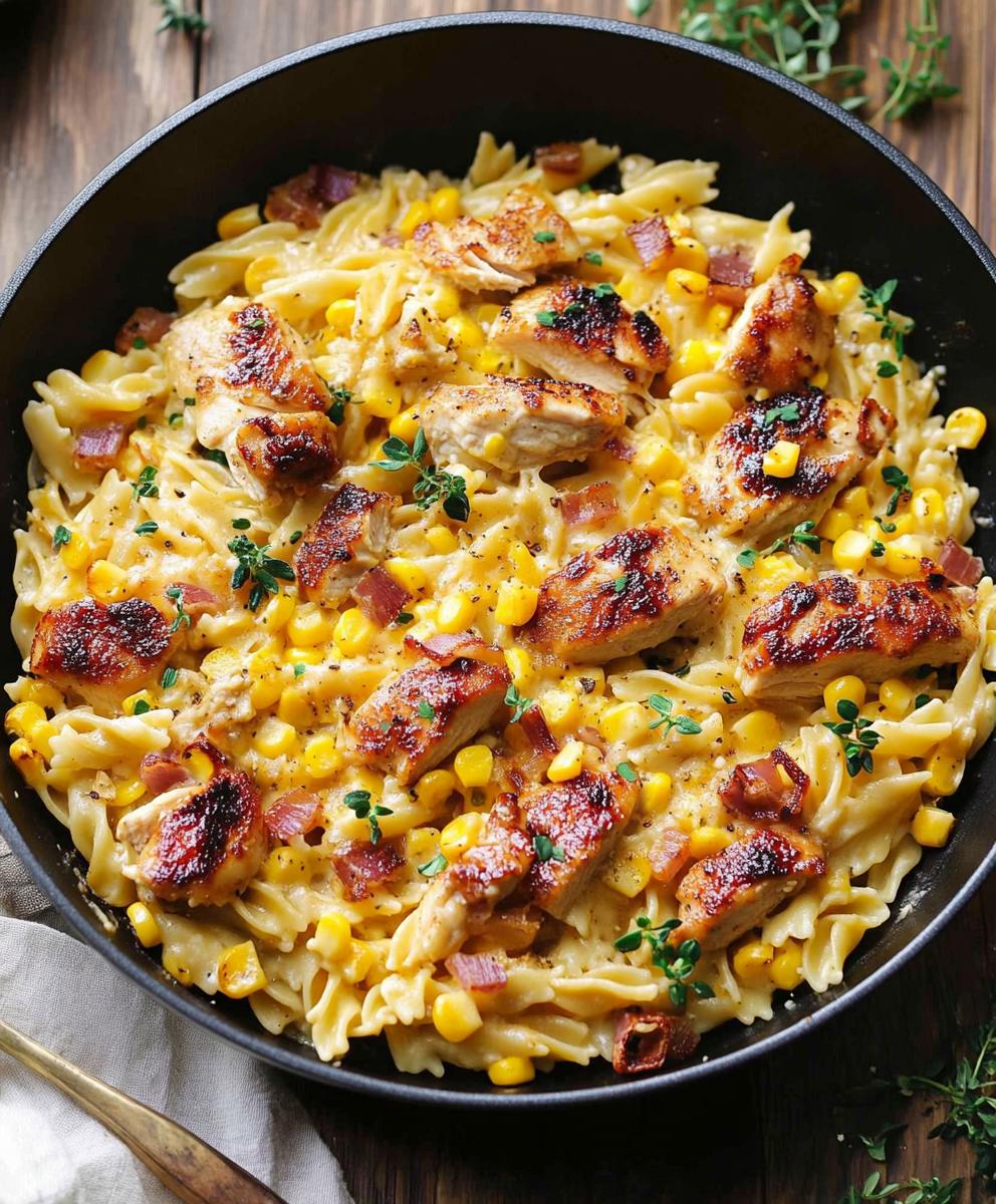 Creamy Chicken And Corn Pasta Recipe