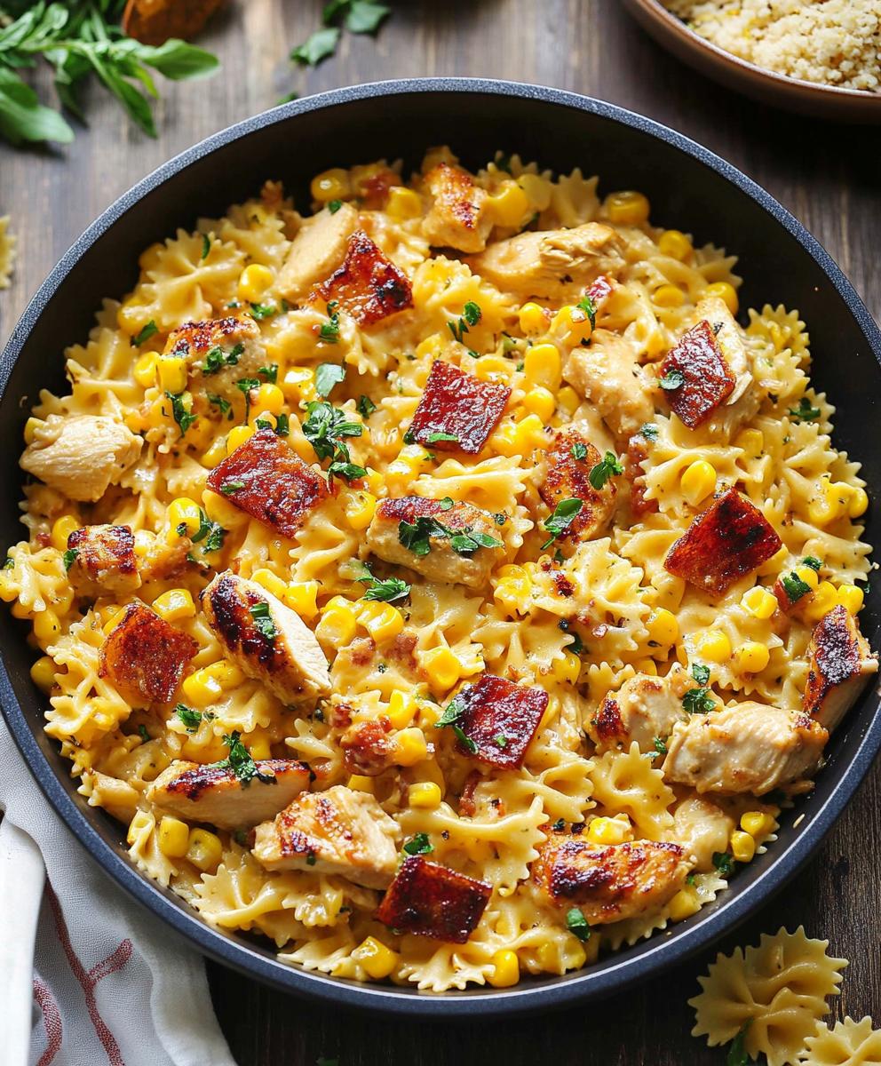 Creamy Chicken And Corn Pasta Recipe