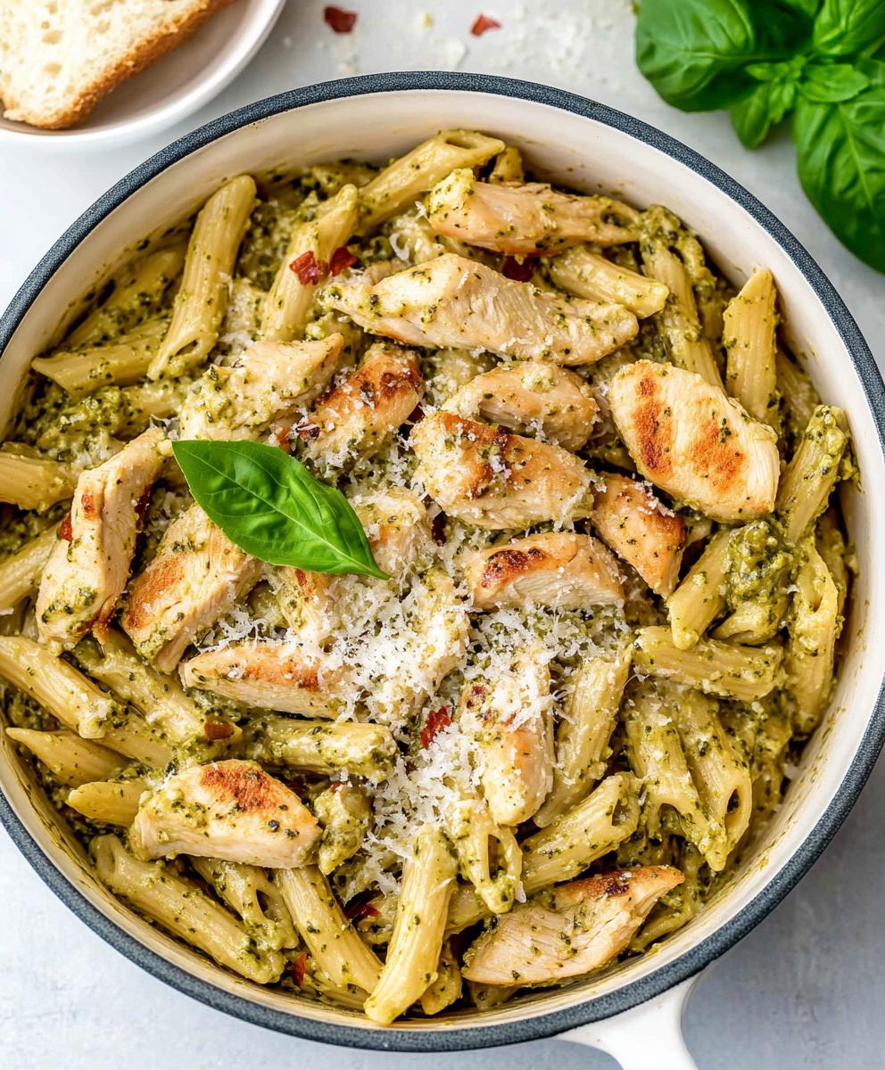 Creamy Chicken Pesto Pasta Recipe