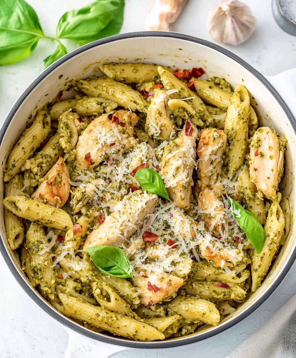 Creamy Chicken Pesto Pasta Recipe