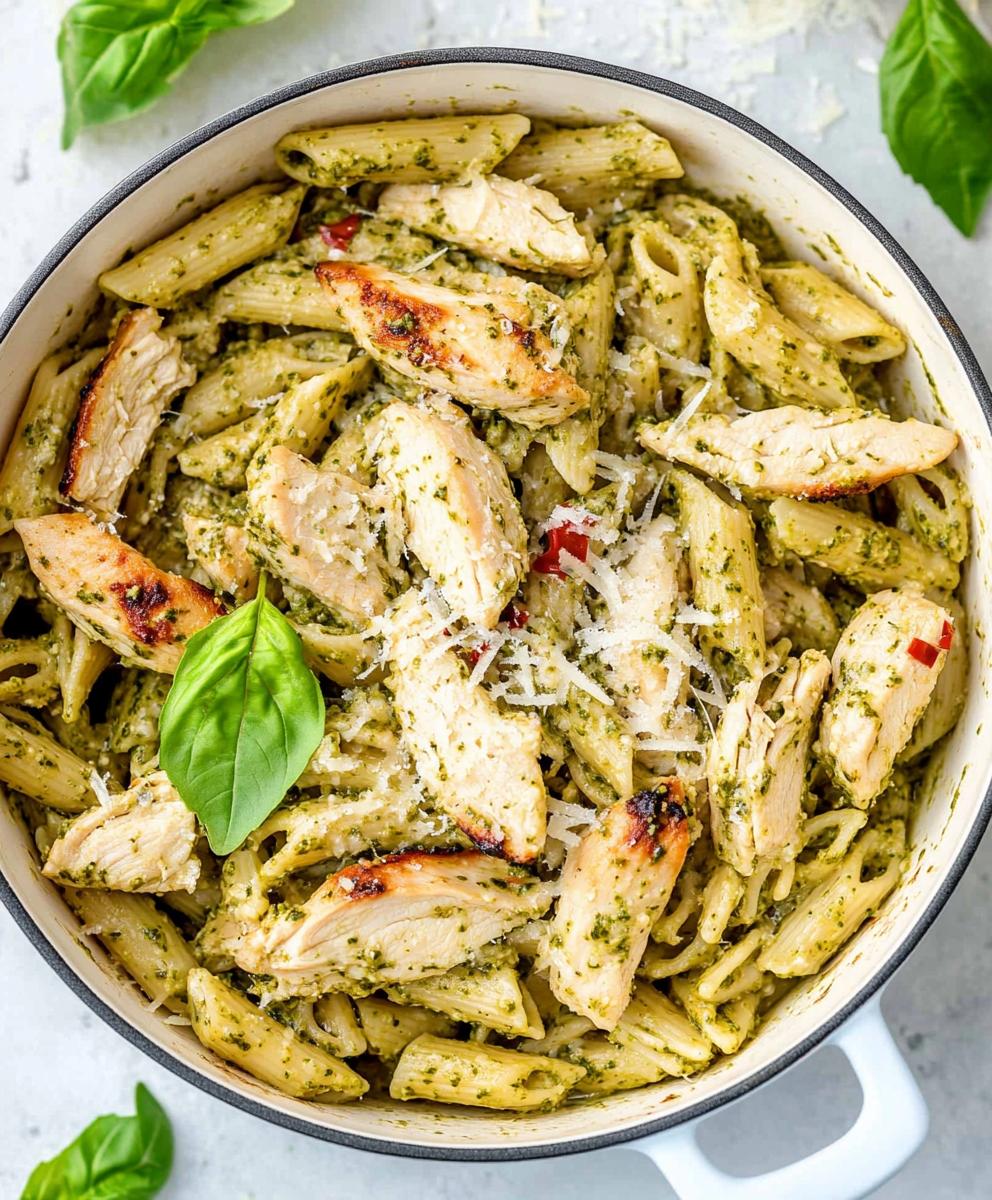 Creamy Chicken Pesto Pasta Recipe