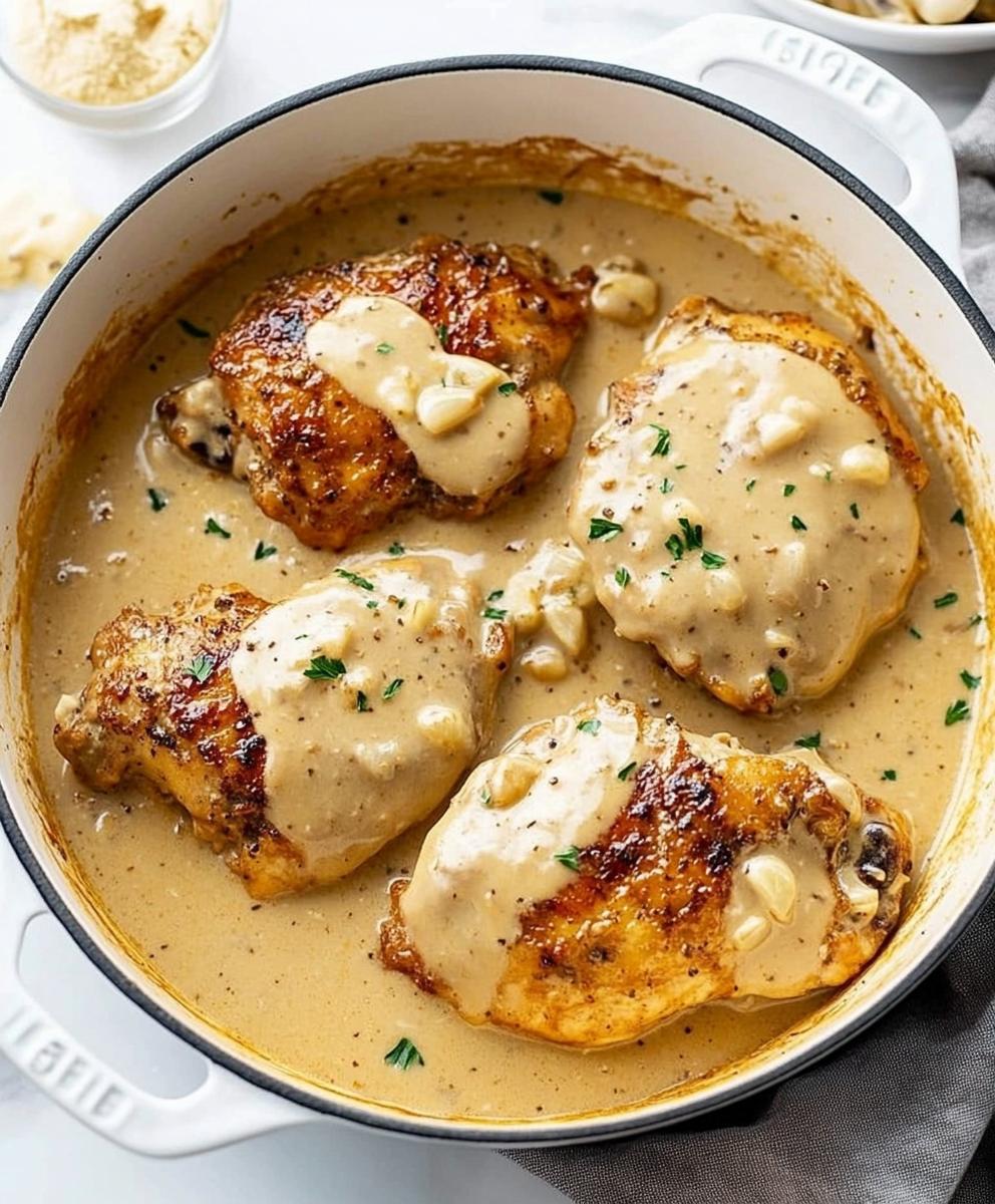 Creamy Garlic Smothered Chicken Recipe