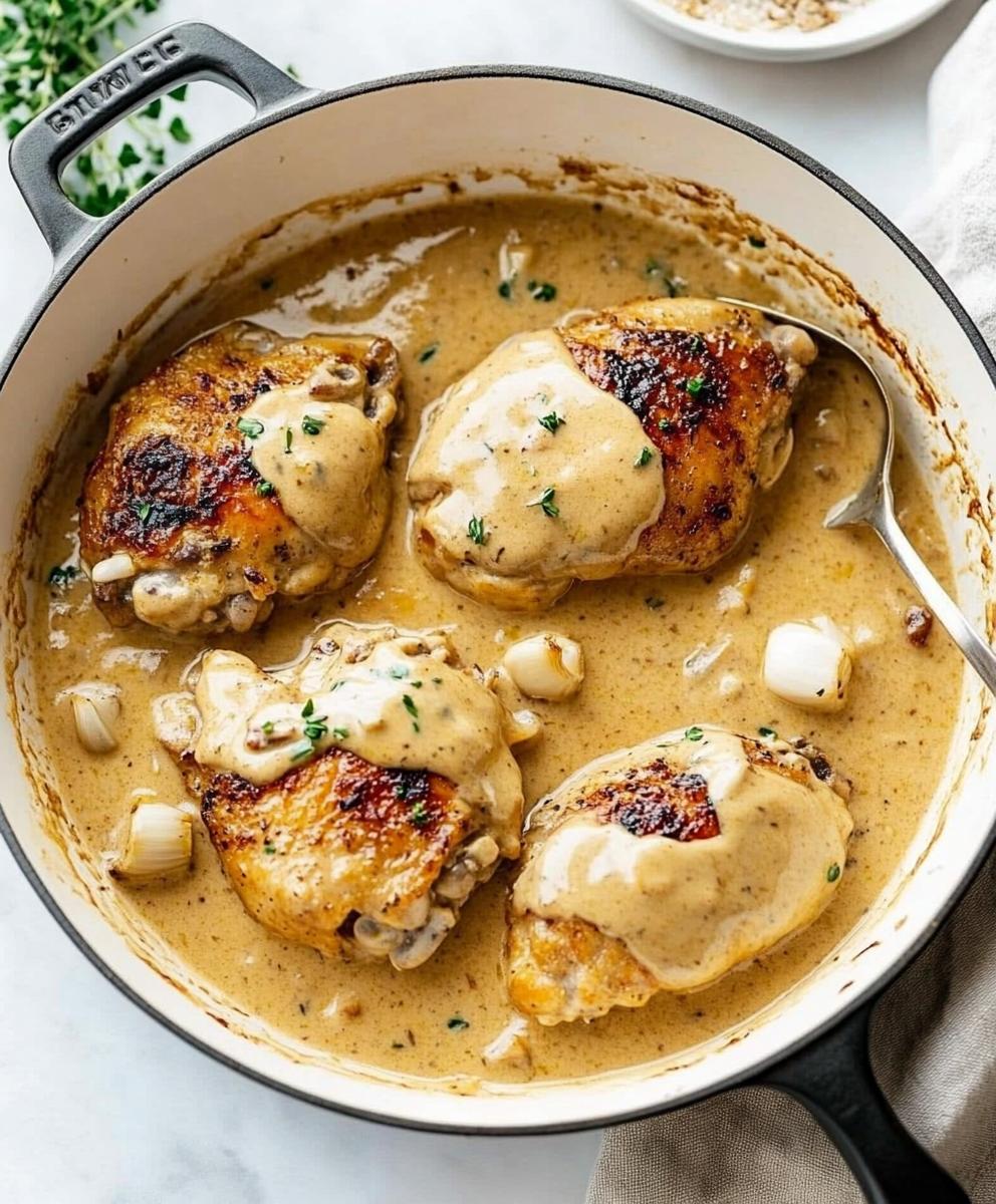 Creamy Garlic Smothered Chicken Recipe