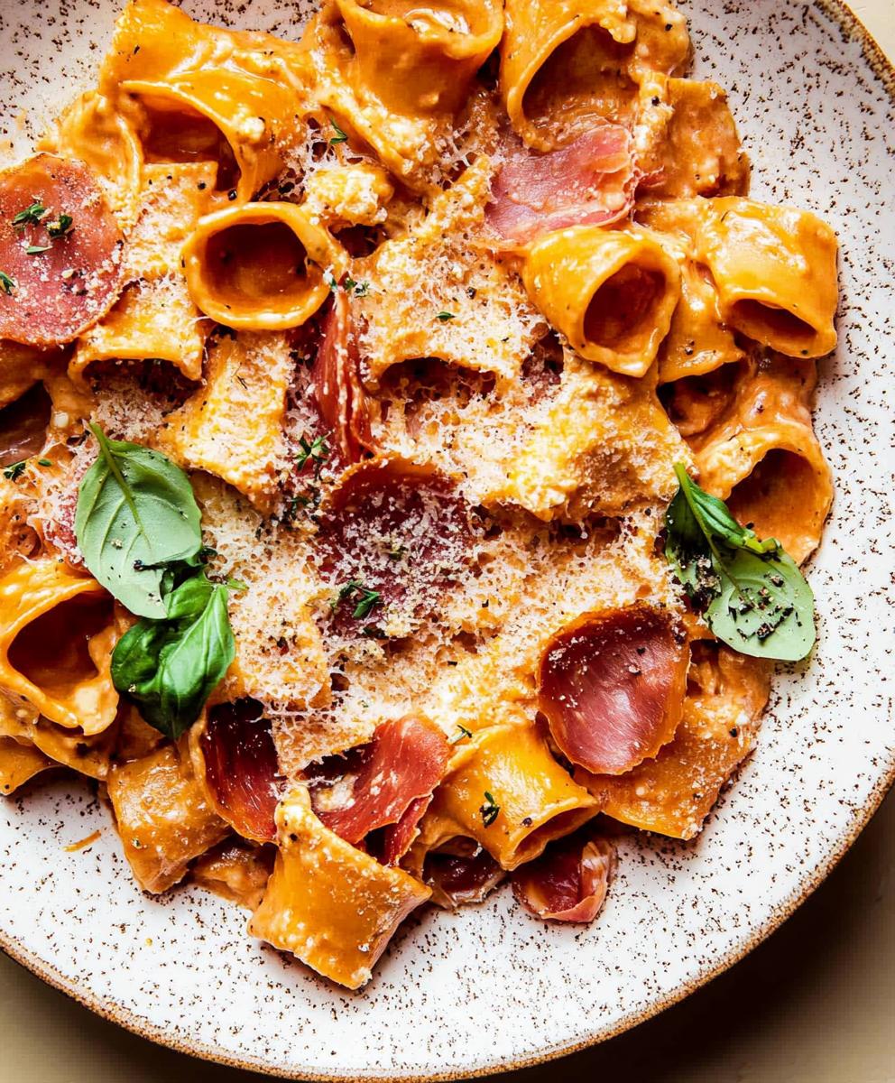Creamy Roasted Tomato Ricotta Pasta With Crispy Prosciutto Recipe