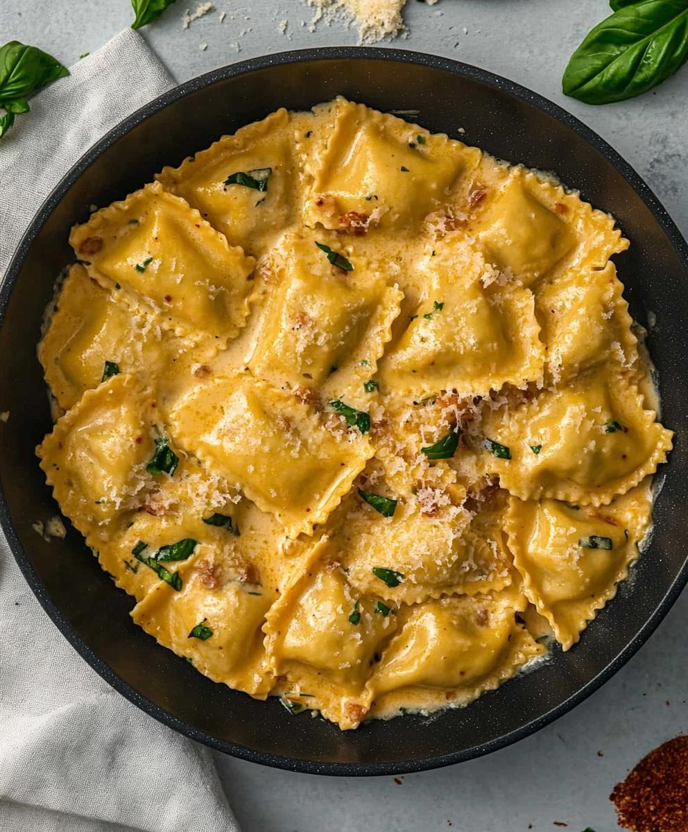 Creamy Tuscan Ravioli Recipe