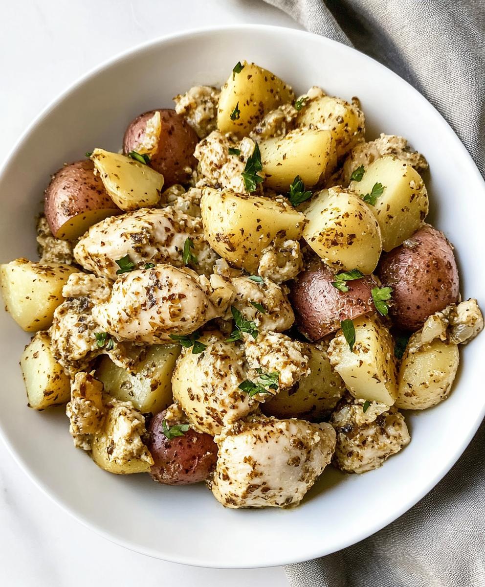 Crockpot Garlic Parmesan Chicken And Potatoes Recipe