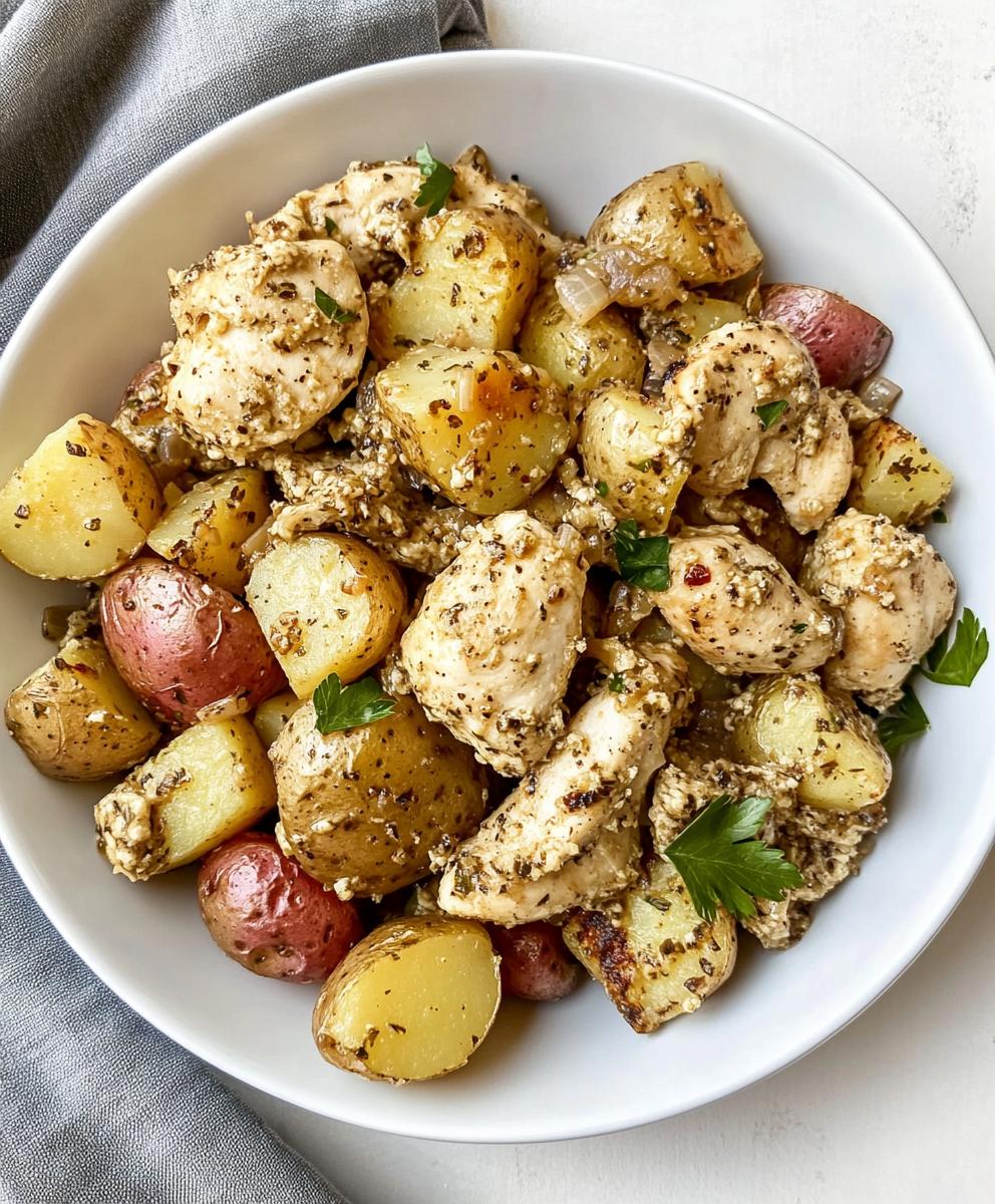 Crockpot Garlic Parmesan Chicken And Potatoes Recipe