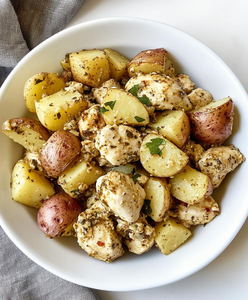 Crockpot Garlic Parmesan Chicken And Potatoes Recipe
