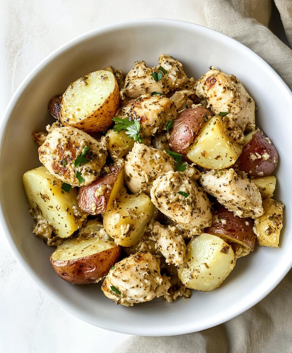 Crockpot Garlic Parmesan Chicken And Potatoes Recipe