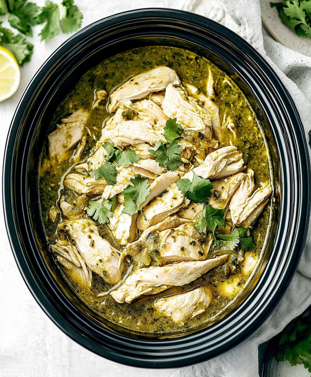 Crockpot Salsa Verde Chicken Recipe