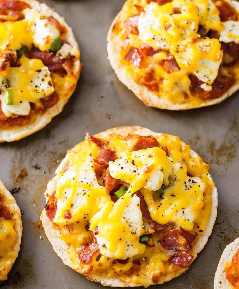 English Muffin Breakfast Pizzas Recipe