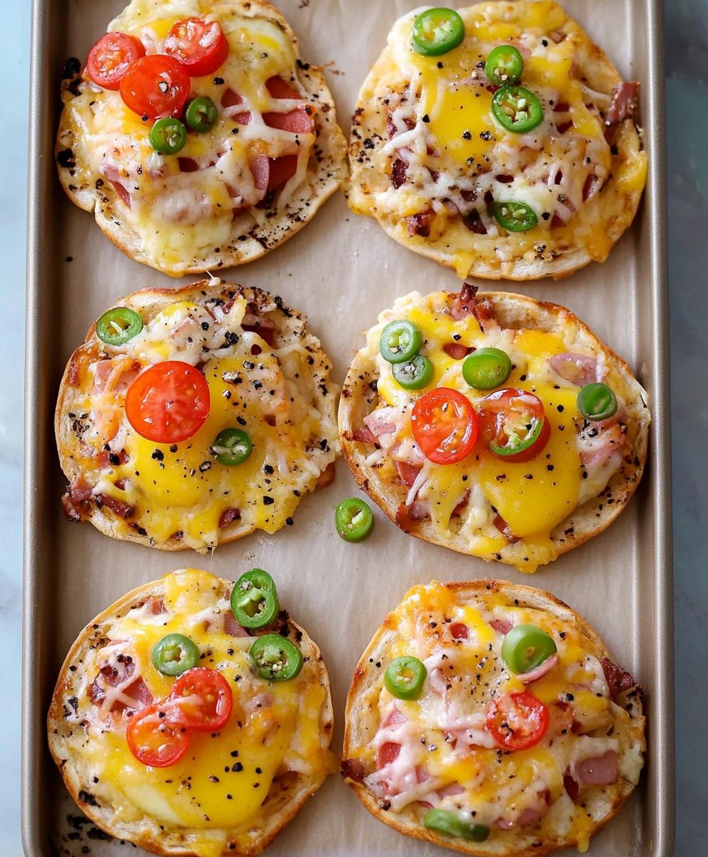 English Muffin Breakfast Pizzas Recipe