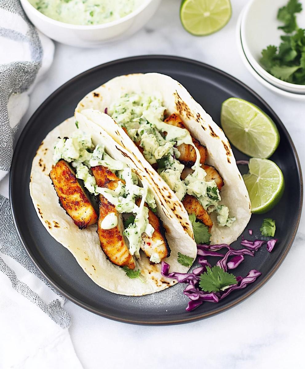 Fish Tacos With Cilantro Lime Slaw Recipe
