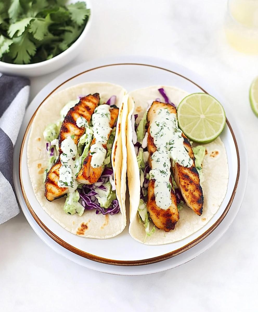 Fish Tacos With Cilantro Lime Slaw Recipe