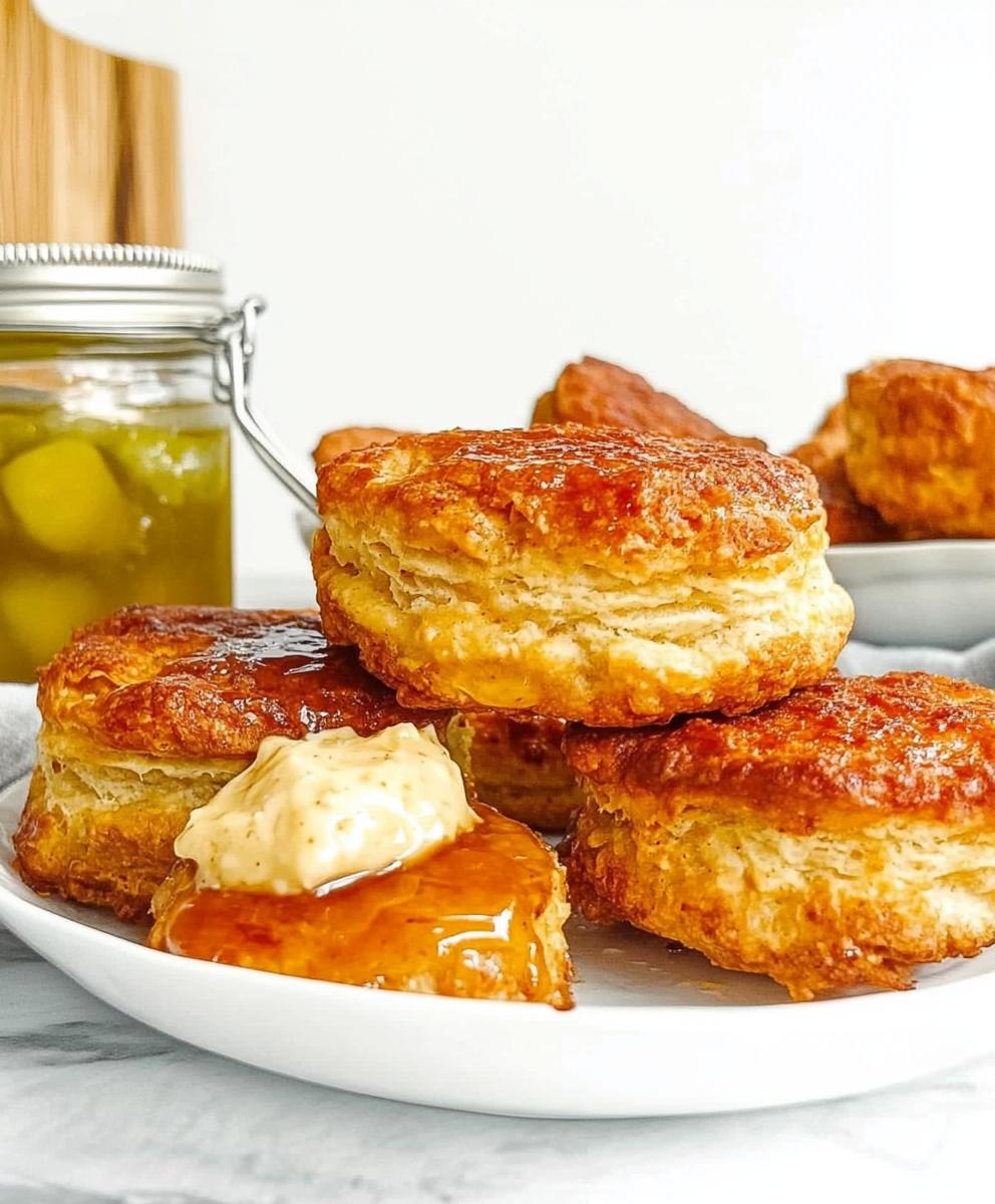Fried Chicken Biscuits With Hot Honey Butter Recipe