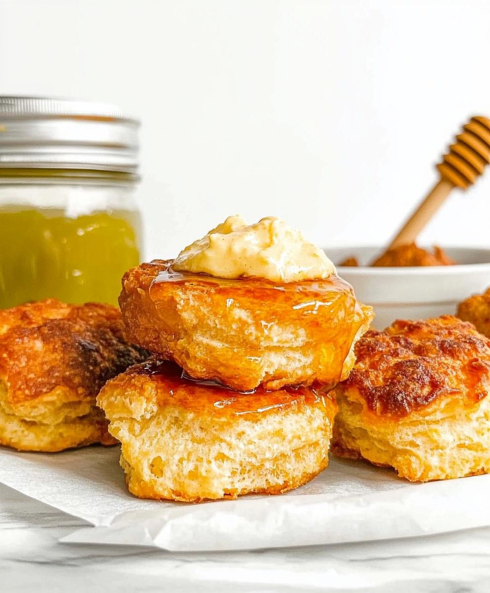 Fried Chicken Biscuits With Hot Honey Butter Recipe